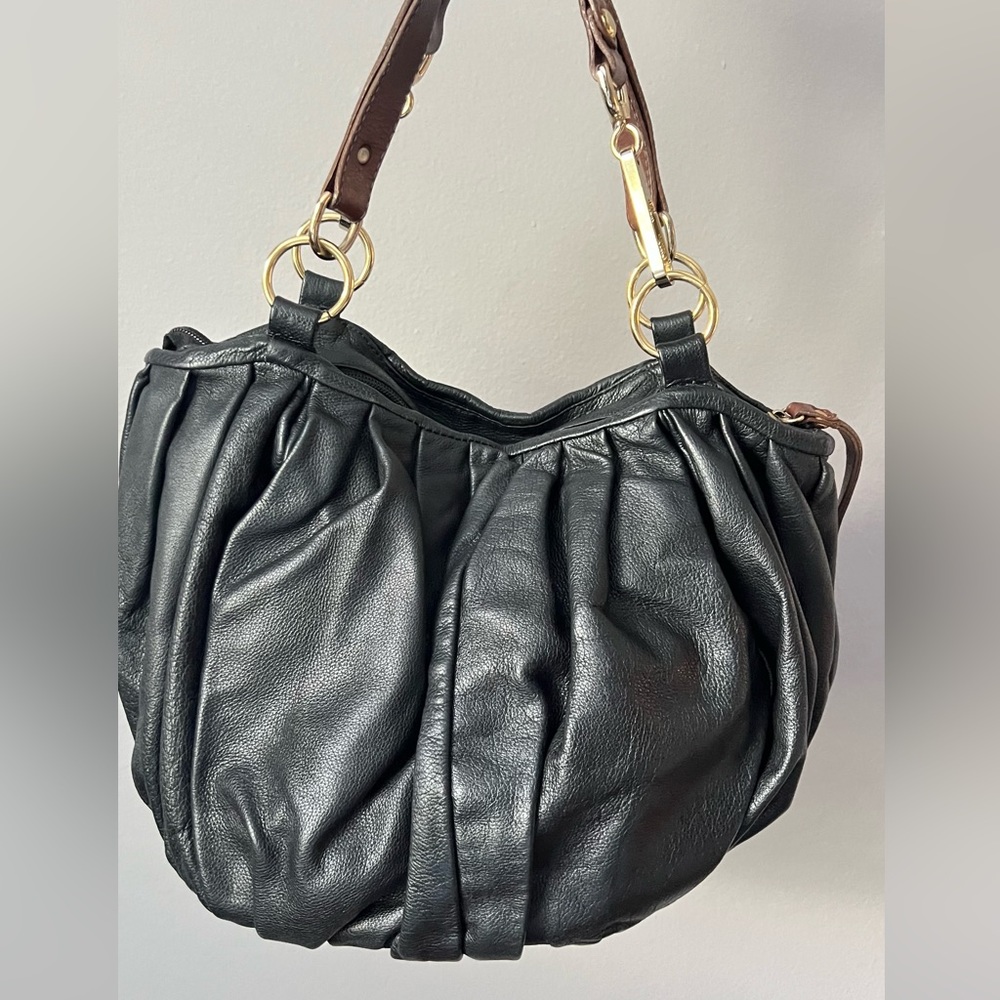 real leather balloon bag